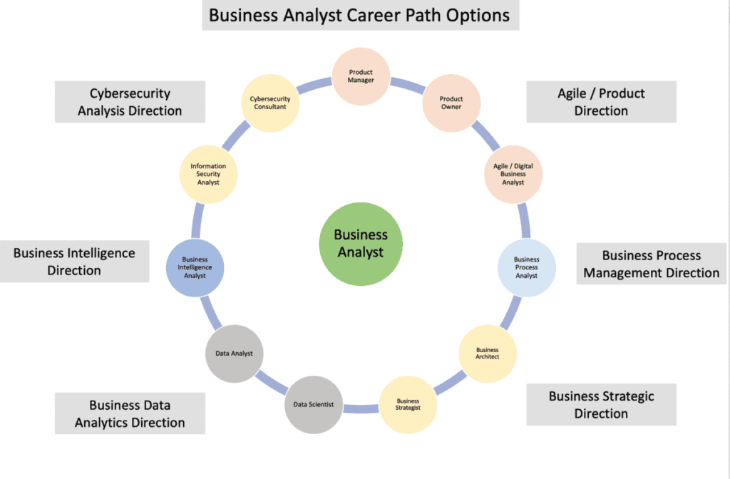 business analyst career path diagram - career path directions